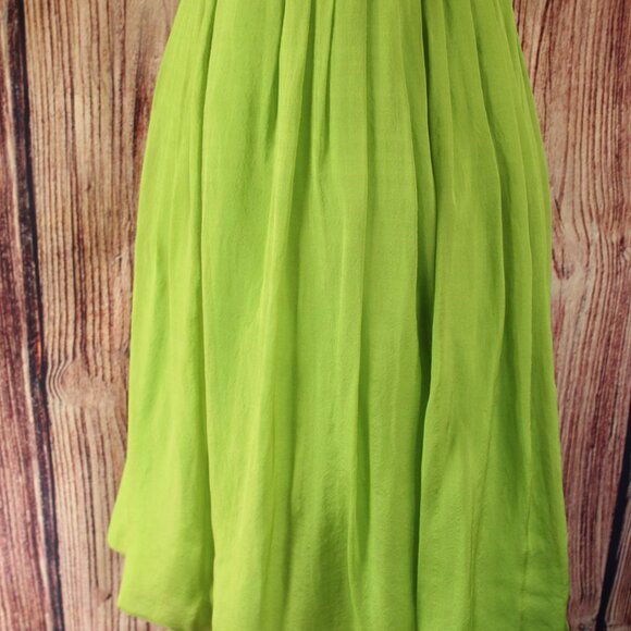 Philosophy by Alberta Ferretti Womens Mini Dress, Green Silk , Size 4, - Picture 8 of 11